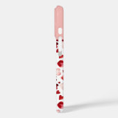 水彩赤いハートバレンタインデーモノグラムの Case-Mate iPhoneケース (裏面 / 左)