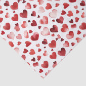 水彩赤いハートバレンタインデー 薄葉紙 (詳細)