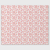 水彩赤いハート模様バレンタインデー ラッピングペーパー (フラット)