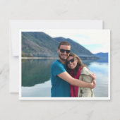 水彩赤いハート結婚の写真サンキューカード サンキューカード (裏面)