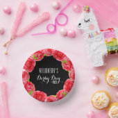 水彩赤いバラのダービー ペーパーボウル (パーティー)