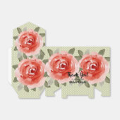 水彩赤いバラの花のテント フェイバーボックス (折り畳みなし)