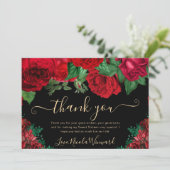 水彩赤いバラ甘い16 サンキューカード (スタンド正面)