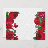 水彩赤いバラ21歳の誕生日 招待状 (裏面)