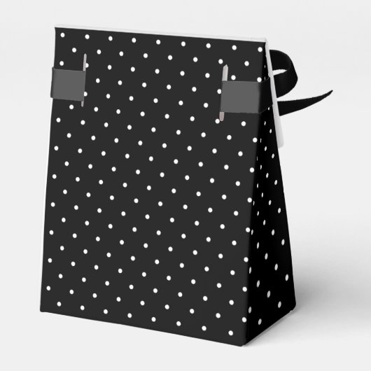 水彩赤いポピーと白黒水玉模様 フェイバーボックス (裏面サイド)