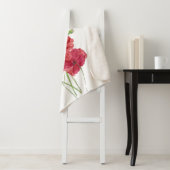 水彩赤いポピーのハミングバードガーデンバード シェルパブランケット (インサイチュ)