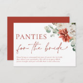 水彩赤い冬のクリスマスホリデーパンティゲーム エンクロージャーカード (正面/裏面)