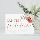 水彩赤い冬のクリスマスホリデーパンティゲーム エンクロージャーカード (スタンド正面)