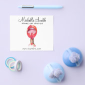 水彩赤い唇と口紅のメイクアップブランディング チラシ (シングル)