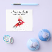 水彩赤い唇と口紅のメイクアップブランディング チラシ (シングル)