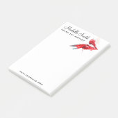 水彩赤い唇と口紅のメイクアップブランディング ポストイット (アングル)