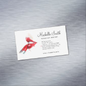 水彩赤い唇と口紅のメイクアップブランディング マグネット名刺 (インサイチュ)