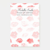 水彩赤い唇の模様メイクアップブランディング ポストイット (正面)