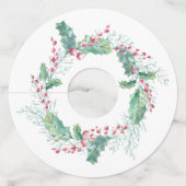 水彩赤い果実とホリーの離れ ワイングラスタグ (裏面)