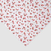 水彩赤い果実ローズヒップパターン。 薄葉紙 (詳細)