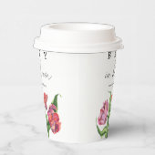 水彩赤い花束の花 – ベビー入り開花 紙コップ (右)