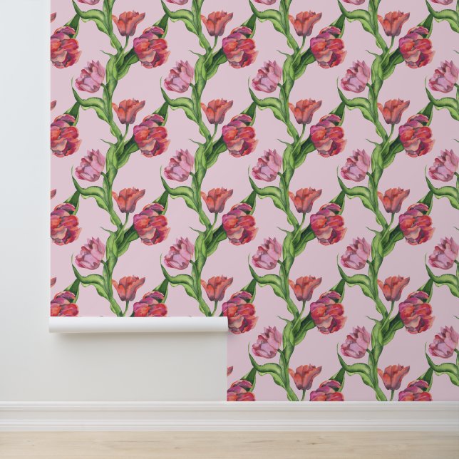 水彩赤い花模様 壁紙 (アプリケーション)