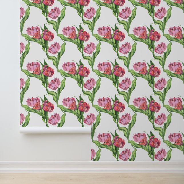 水彩赤い花模様 壁紙 (アプリケーション)