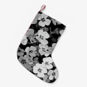 水彩赤い花2 スモールクリスマスストッキング (正面 (吊り時))