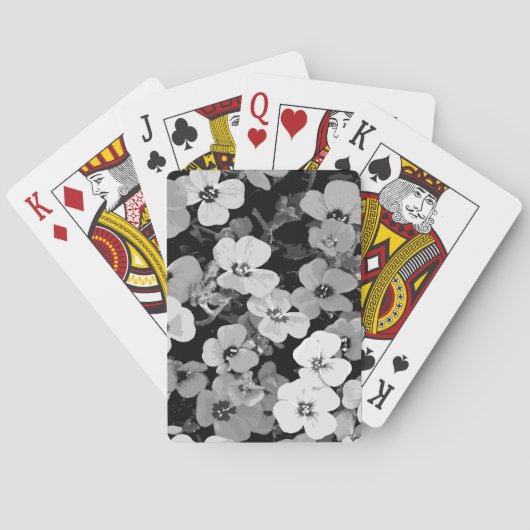 水彩赤い花2 トランプ (裏面)