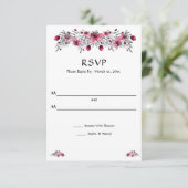 水彩赤い花 出欠カード (スタンド正面)