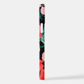 水彩赤い花 iPhoneケース (右側面)