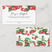 水彩赤さくらんぼガーランドおむつラッフルカード 名刺 (正面/裏面)