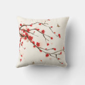 水彩赤さくらんぼフローラ クッション (裏面)