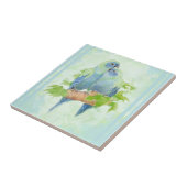 水彩赤ずんだ青いオウム鳥の野生生物アート タイル (側面)