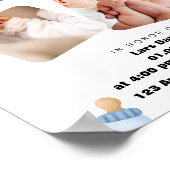 水彩赤ちゃんシャワーの招待状 ポスター (角)