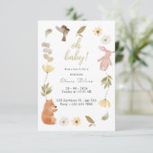水彩赤ちゃんシャワーの顕彰 招待状 (スタンド正面)
