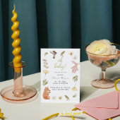 水彩赤ちゃんシャワーの顕彰 招待状