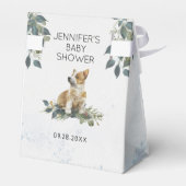 水彩赤ちゃんシャワーコーギパピー フェイバーボックス (裏面サイド)