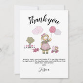 水彩赤ちゃんシャワーサンキューカード 招待状 (正面)