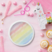 水彩赤ちゃんシャワーパステルレインボー ペーパープレート (パーティー)