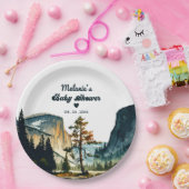 水彩赤ちゃんシャワーヨセミテ国立公園 ペーパープレート (パーティー)