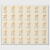 水彩赤ちゃんシャワーラッピング紙 ラッピングペーパー (フラット)