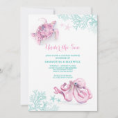 水彩赤ちゃんシャワー招待状アンダーザシー 招待状 (正面)