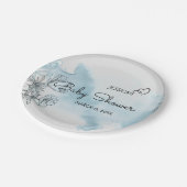 水彩赤ちゃんシャワー紙プレート ペーパープレート (アングル)