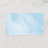 水彩赤ちゃんブルー金ゴールド男の子おむつラッフル エンクロージャーカード (裏面)