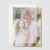 水彩赤ちゃん服スペインの性表彰 ベラム紙招待状 (オフセット (カップル))