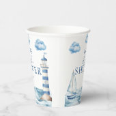 水彩赤ちゃん航海のシャワー 紙コップ (右)