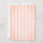 水彩赤ちゃん鹿ストライプ ベビーシャワー 招待状 (裏面)