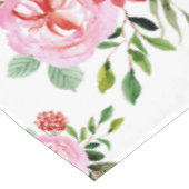 水彩赤とピンクのフローラのシームレスなパターン テーブルクロス (アングル)