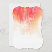 水彩赤と桃のモダンシンプル洗礼 招待状 (裏面)