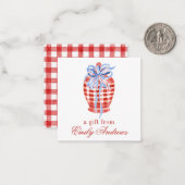 水彩赤と白のジンジャムボウジンジャージャー ノートカード (正面/裏面インサイチュ)