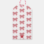 水彩赤と白弓ストライプの ギフトタグ (裏面)