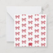 水彩赤と白弓ストライプの ノートカード (裏面)