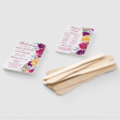 水彩赤と紫の結婚花 ハンドファン (組立なし)