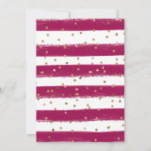 水彩赤と紫の花誕生日 サンキューカード (裏面)